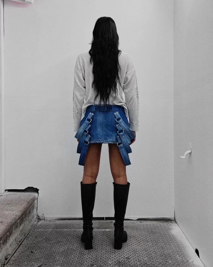 THE DENIM D-RING MINI SKIRT — Helena Eisenhart